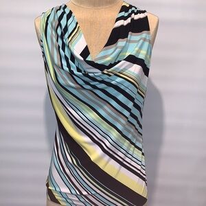 Calvin Klein diagonal striped sleeveless top, Small